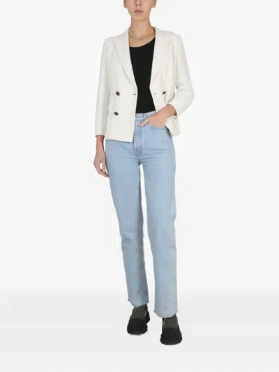 Saulina Antonella Double-breasted Jacket In White