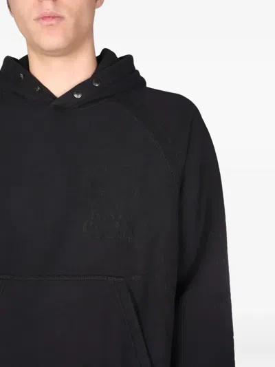 Engineered Garments High Neck Printed Hoodie Sweatshirt In Black