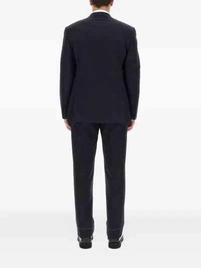 Brioni British Single-breasted Suit In Blue