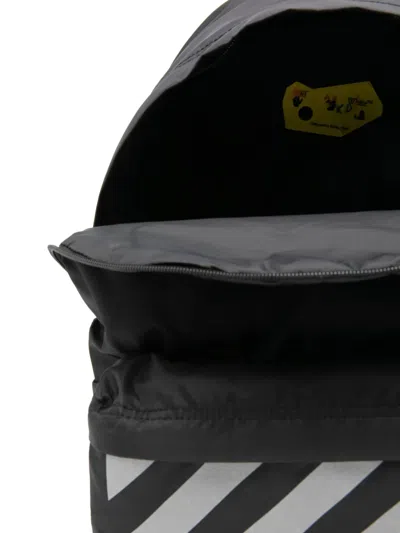 Off-white Striped Backpack In Black