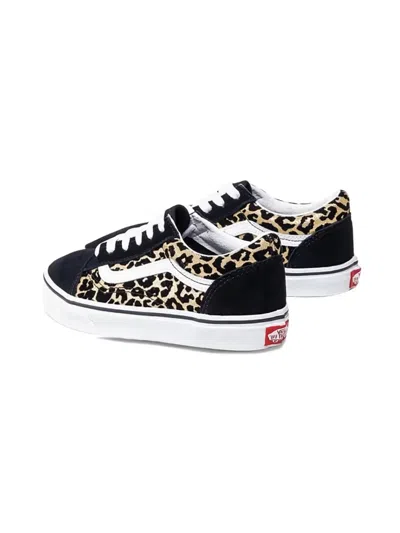 Vans Leopard Print Trainers In Black
