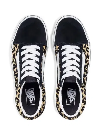 Vans Leopard Print Trainers In Black