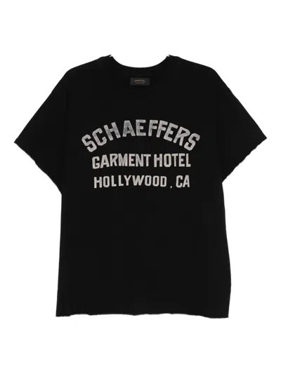 Schaeffer's Garment Hotel Logo T-shirt In Black