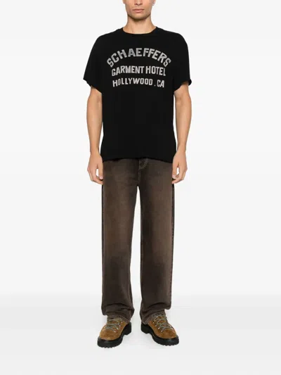 Schaeffer's Garment Hotel Logo T-shirt In Black