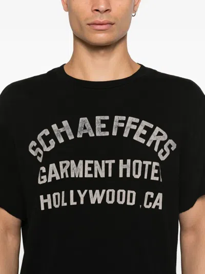 Schaeffer's Garment Hotel Logo T-shirt In Black