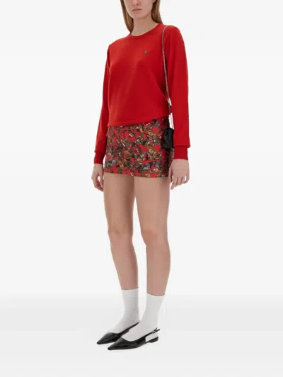 Vivienne Westwood Orb-logo Sweater In Red