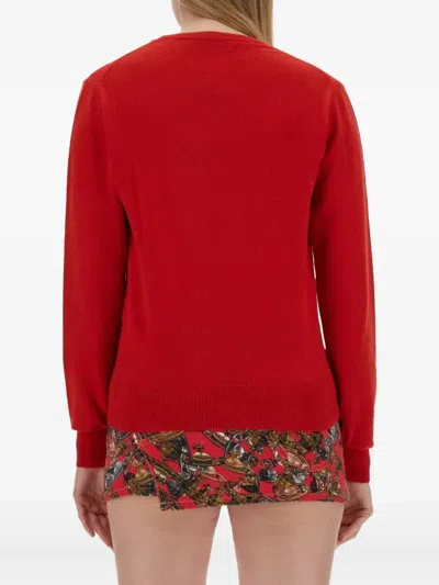 Vivienne Westwood Orb-logo Sweater In Red