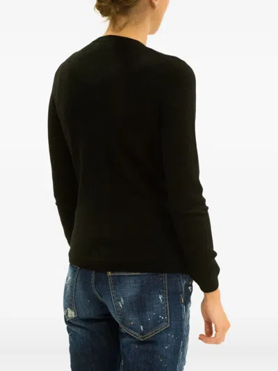 La Rose Essential Cashmere Cardigan In Black