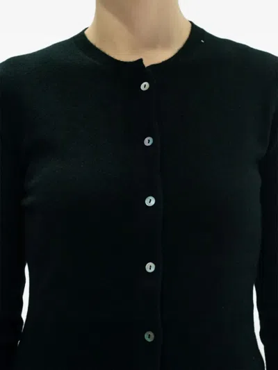 La Rose Essential Cashmere Cardigan In Black