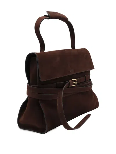 Moschino Buckle-detail Tote Bag In Brown