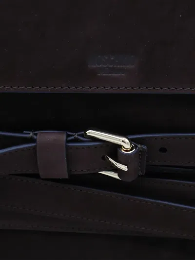 Moschino Buckle-detail Tote Bag In Brown