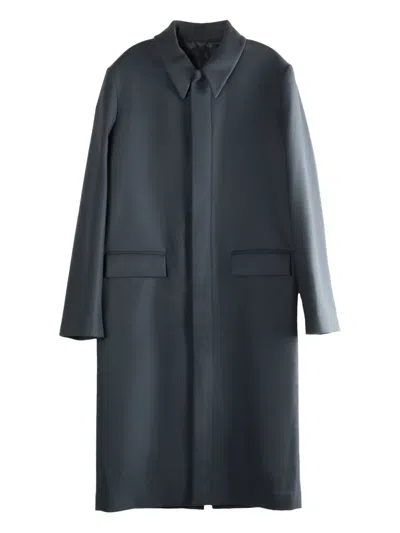 Rier Single-breasted Coat In Blue