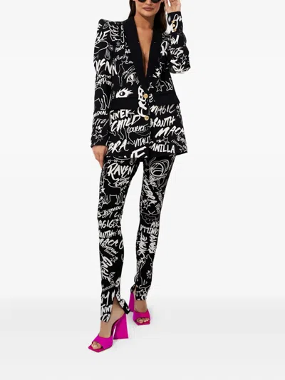 Camilla Spirit Scribble Printed Blazer In Multi