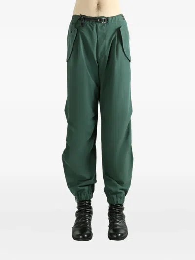 And Wander Belted-waist Track Pants In Green