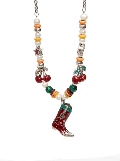 Twojeys Summer Boot Necklace In Metallic