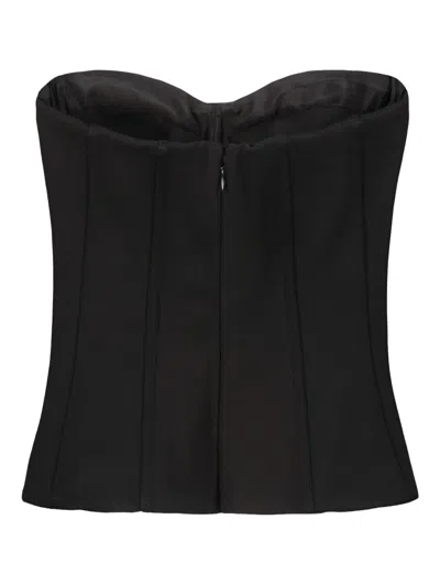 Wardrobe.nyc Black Semi Matte Bustier Tank Top