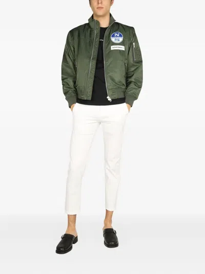 Department Five Zip-up Patch Jacket In Green