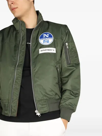Department Five Zip-up Patch Jacket In Green