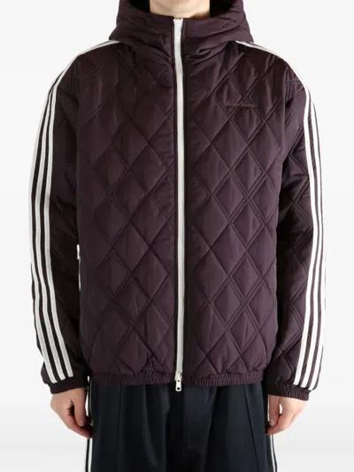 Adidas Originals Quilted Jacket Shadow Maroon In Purple