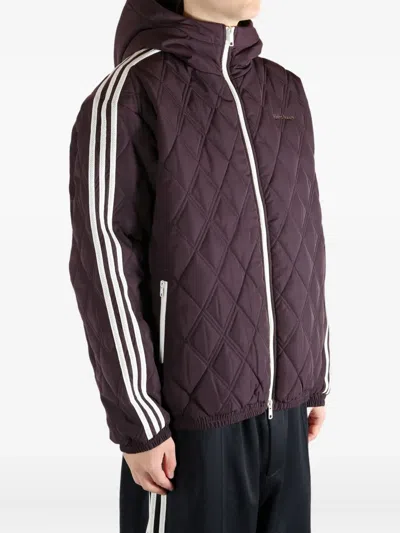 Adidas Originals Quilted Jacket Shadow Maroon In Purple