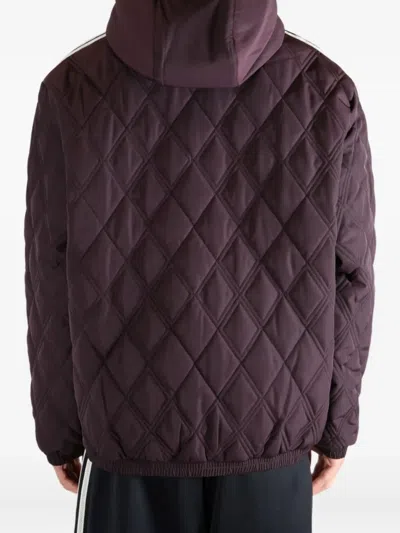 Adidas Originals Quilted Jacket Shadow Maroon In Purple