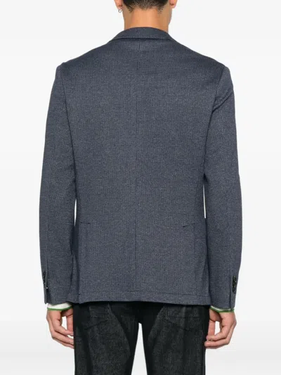 Liu •jo Checked Single-breasted Blazer In Blue