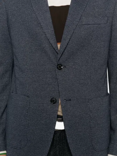 Liu •jo Checked Single-breasted Blazer In Blue