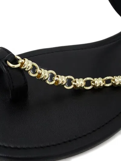Mystique Chain-detail Leather Sandals In Black