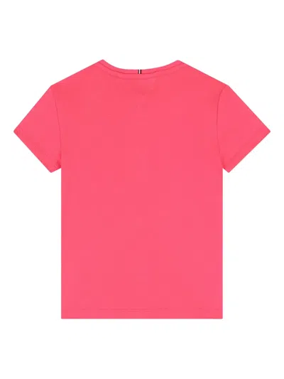 Tommy Hilfiger Junior Logo-print T-shirt In Pink