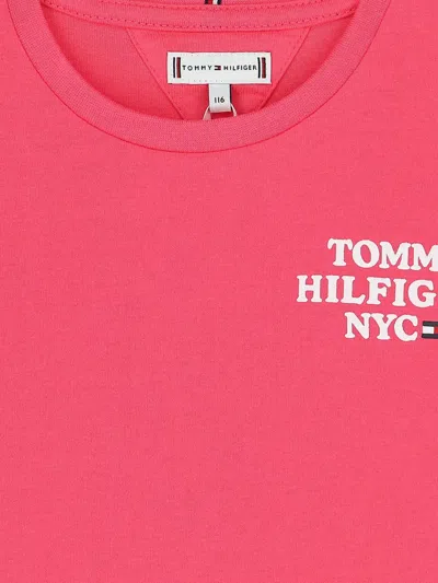 Tommy Hilfiger Junior Logo-print T-shirt In Pink