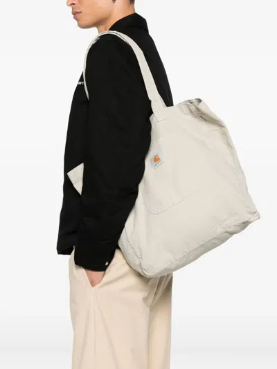 Carhartt Pocket Detail Tote Bag In White