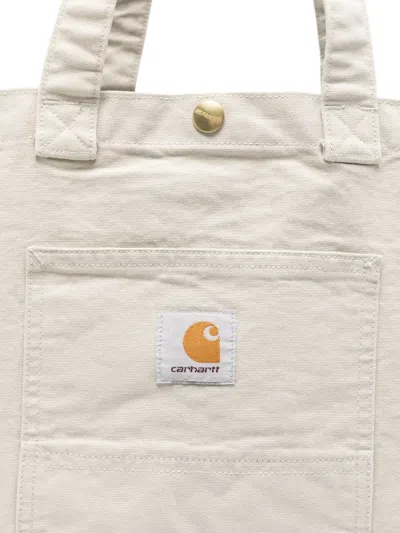 Carhartt Pocket Detail Tote Bag In White