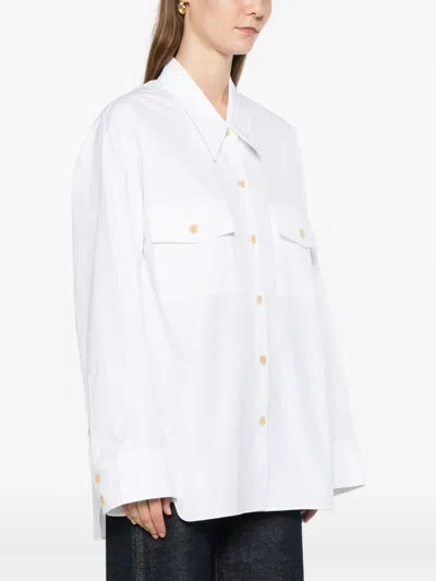 Khaite Long Sleeve Shirt In White