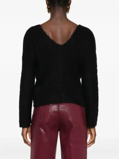 Calvin Klein Long-sleeved Knitted Cardigan In Black