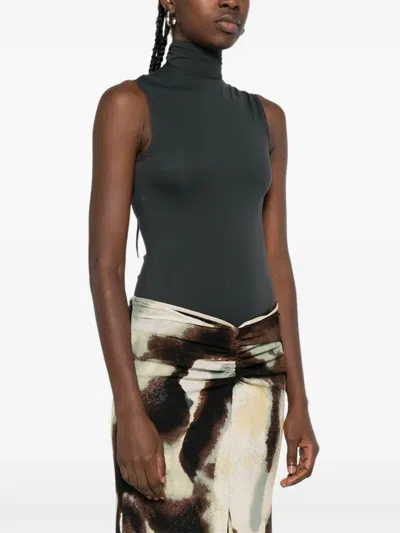 Nanushka Turtleneck Sleeveless Bodysuit In Black