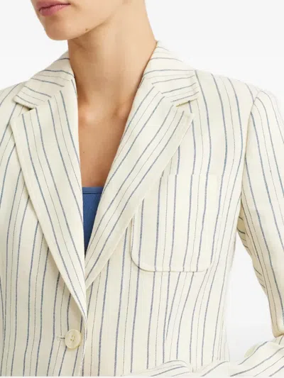 Ralph Lauren Striped Two-button Jacket In Neutral