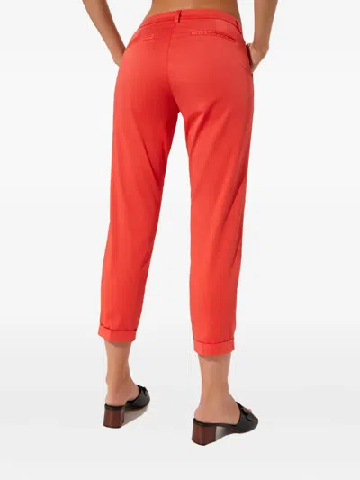 Fay Rolled-hem Trousers In Red