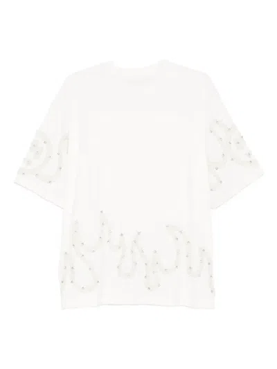 Barrow Embellished T-shirt In White