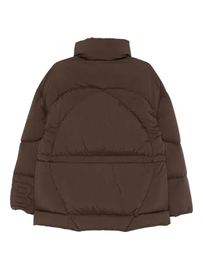 Bacon Drawstring Puffer Coat In Brown