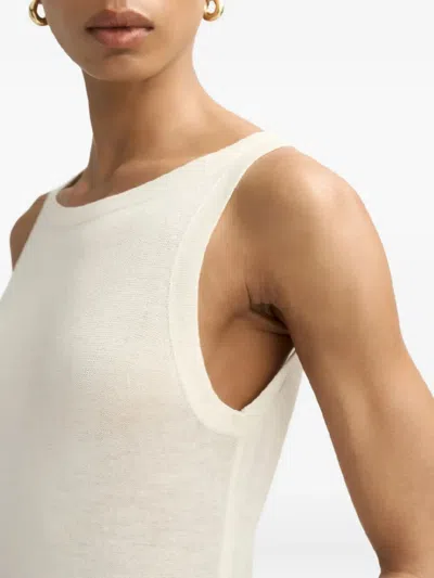 Soft Goat Round-neck Maxi Dress In White