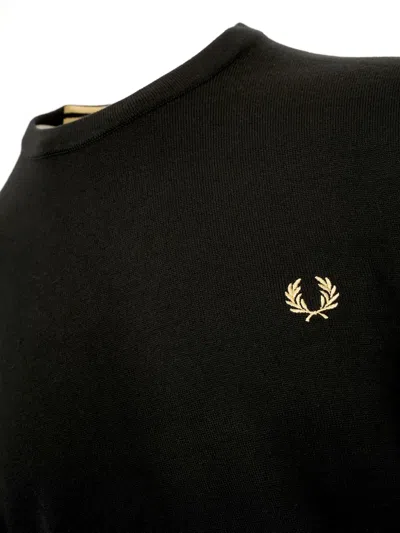 Fred Perry Crew-neck Sweater In Black
