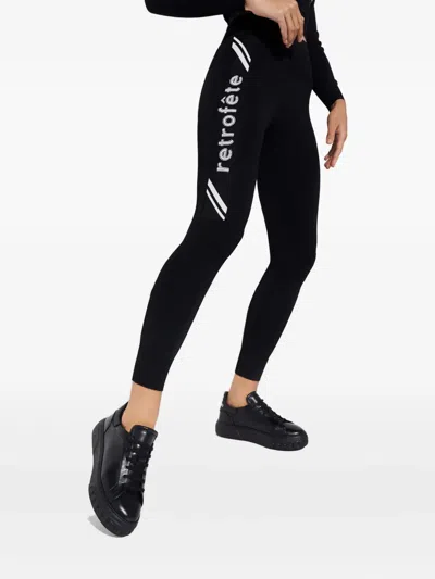 Retroféte Sloanne Logo Leggings In Black