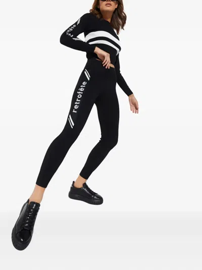 Retroféte Sloanne Logo Leggings In Black