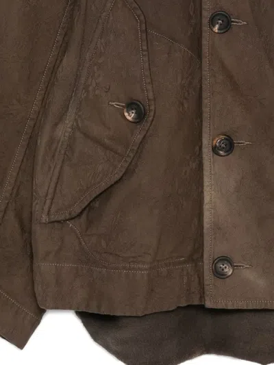 Ziggy Chen Double-breasted Coat In Brown