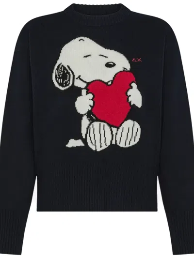 Sun 68 X Peanuts Sweater In Black