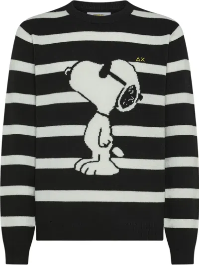 Sun 68 X Peanuts Sweater In Black