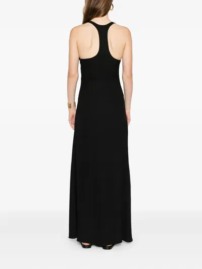 Matteau Fluid Racer-back Maxi Dress In Black