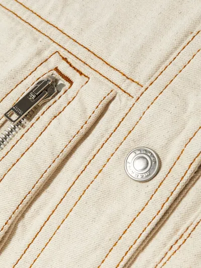 Isabel Marant Contrast-stitching Snap-button Jacket In Neutral