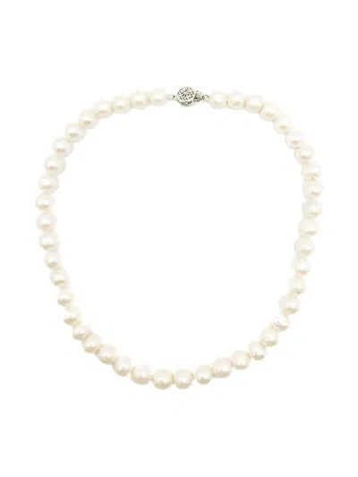 Pre-owned Jennifer Gibson Jewellery 2000s Pearl Rope Necklace In White