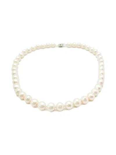 Pre-owned Jennifer Gibson Jewellery 2000s Pearl Rope Necklace In White